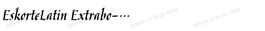 EskorteLatin Extrabo字体转换